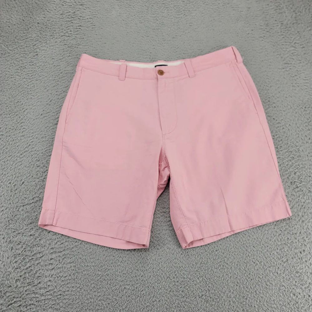 J.CREW Shorts Mens 34 Pink Sunwashed Oxford Chino Preppy Beach Casual Pockets